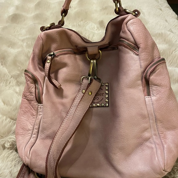 Lusher Women's Tan Leather Backpack - Picture 3 of 11